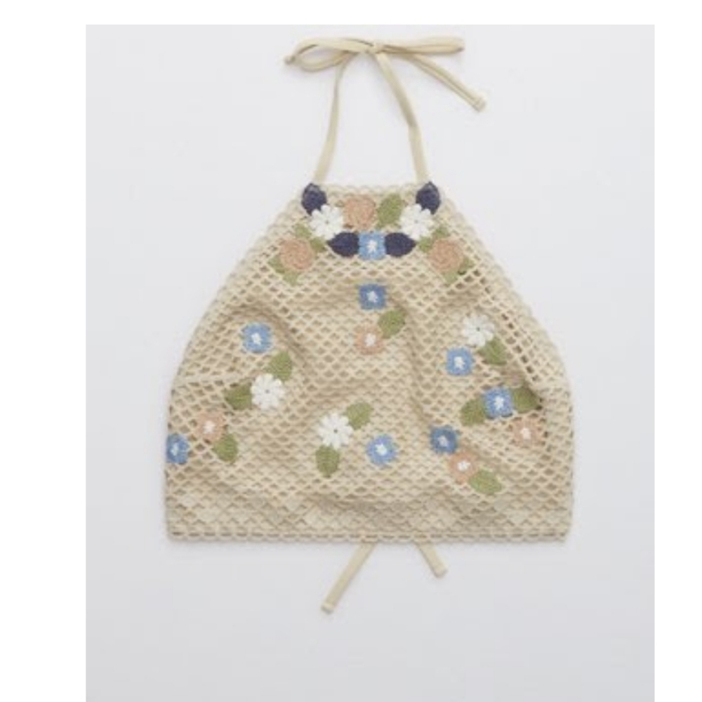 Embroidery tank top/swimsuit